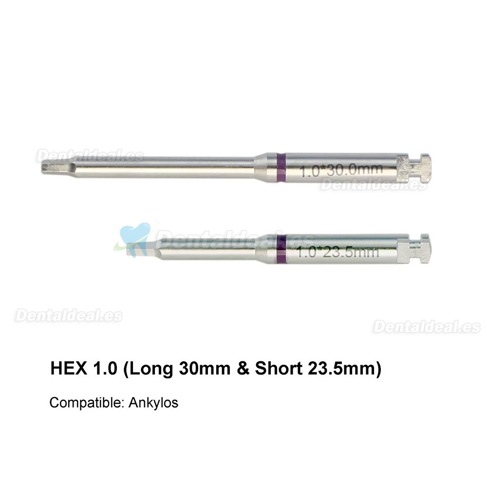 Destornillador Hexagonal para Implantes Dentales Abutment Tipo Latch Acero Inoxidable